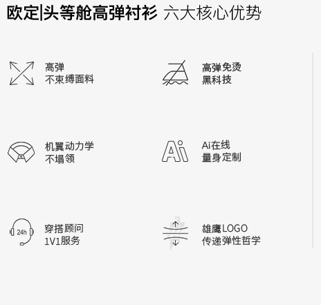 欧定|头等舱高弹衬衫六大核心优势